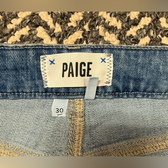 PAIGE Frankie Covered Button Fly Wide Leg Jean in Medium Wash Size 30 - Picture 4 of 8